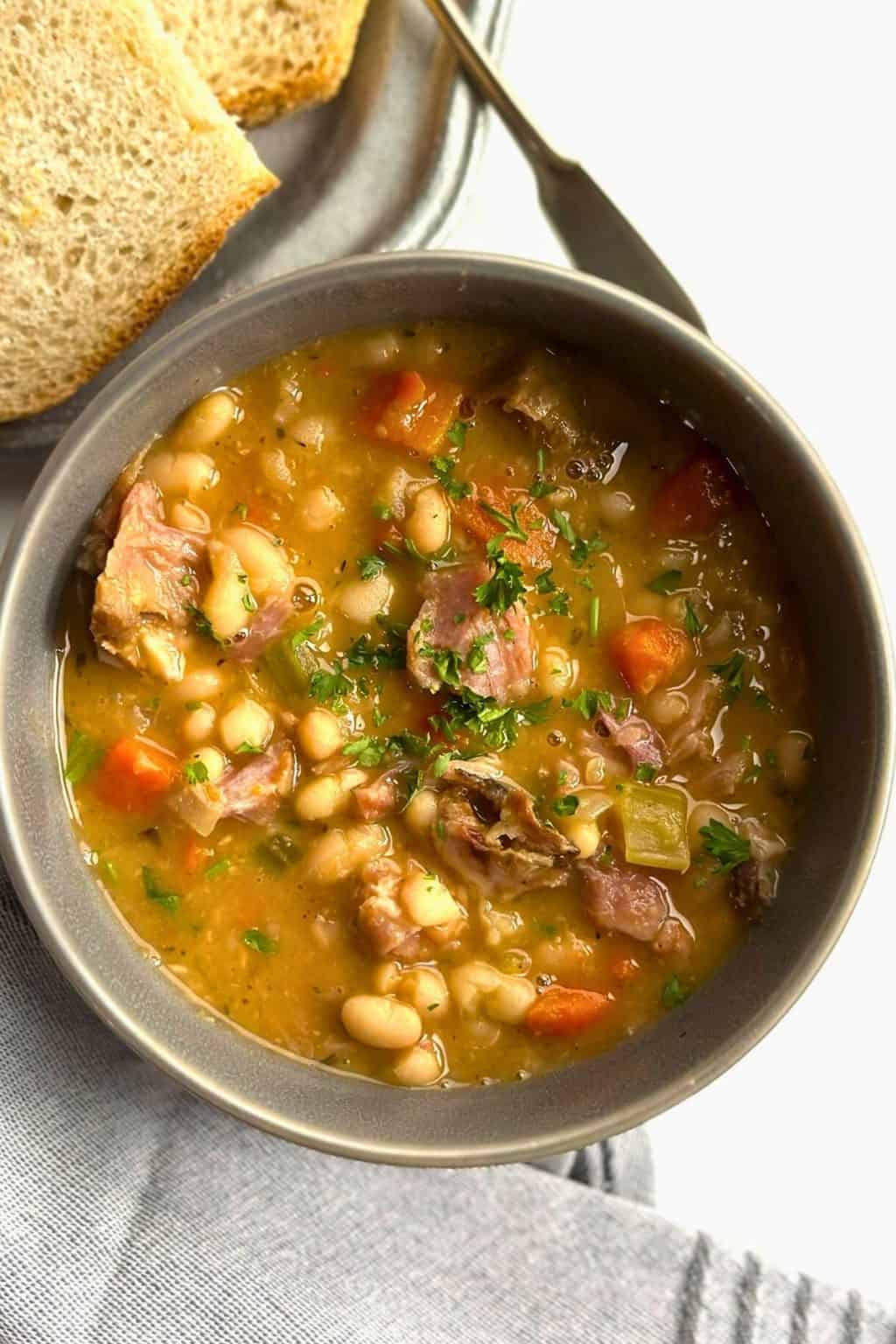 Old-Fashioned Ham and Bean Soup (From Scratch &amp; Slow-Simmered)